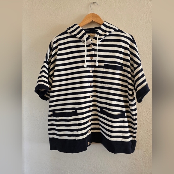 FREE PEOPLE, Remi Cardi, Nautical Stripe Combo, Size Small, MSRP $128 - Picture 4 of 9